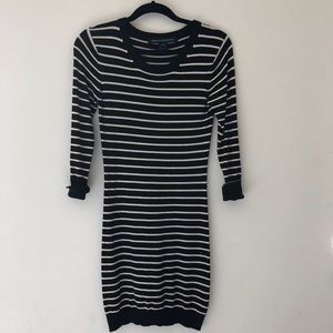 French Connection b/w striped sweater-dress
